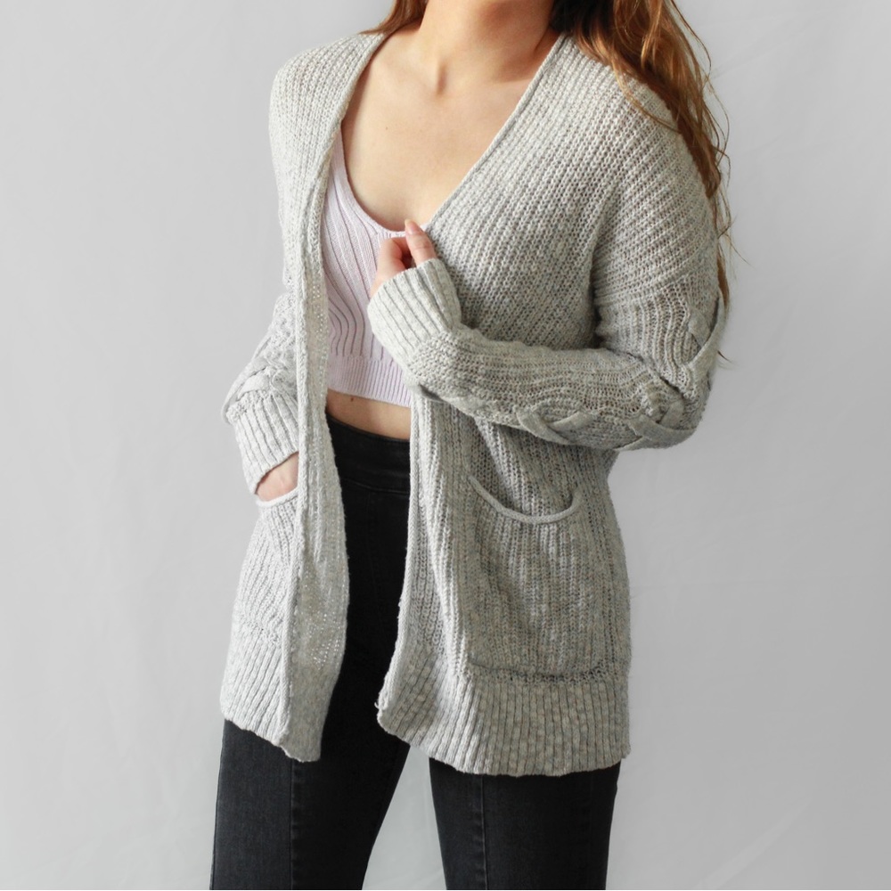 Mossimo Gray Knit Cardigan
